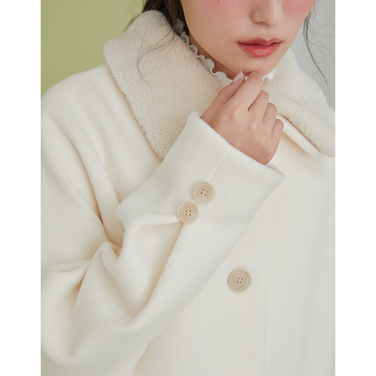 truu秋季新款复古翻领毛呢外套 ONLYoutlets店毛呢外套