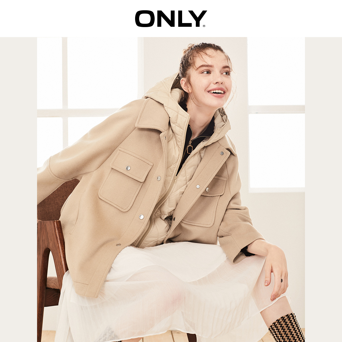  ONLYoutlets店毛呢外套