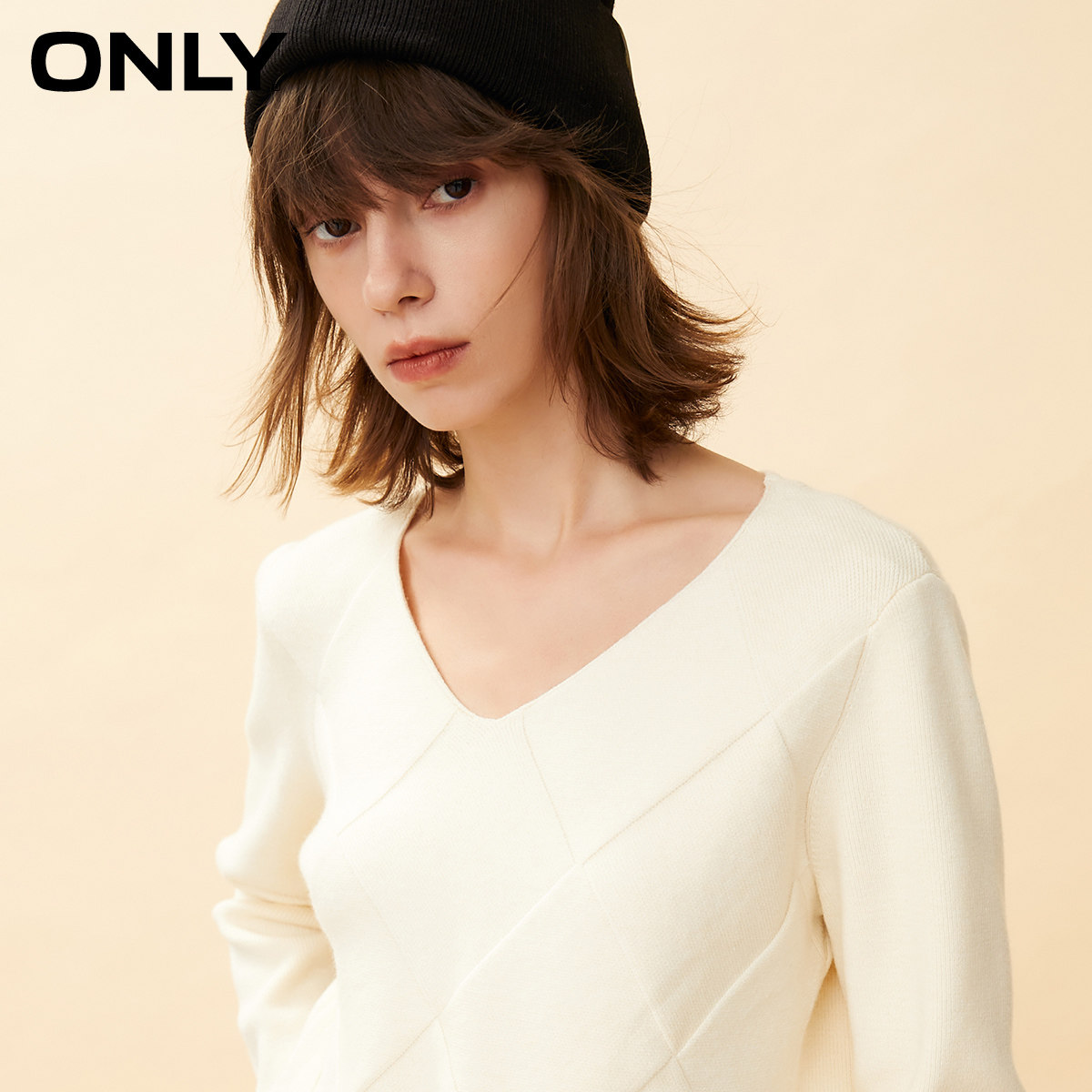 only2021冬季新款包袖针织针织衫 ONLYoutlets店毛针织衫