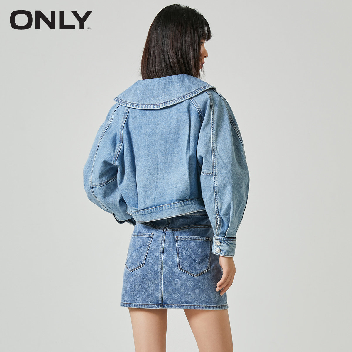 only2021冬季新款气质娃娃领风衣 ONLYoutlets店短外套