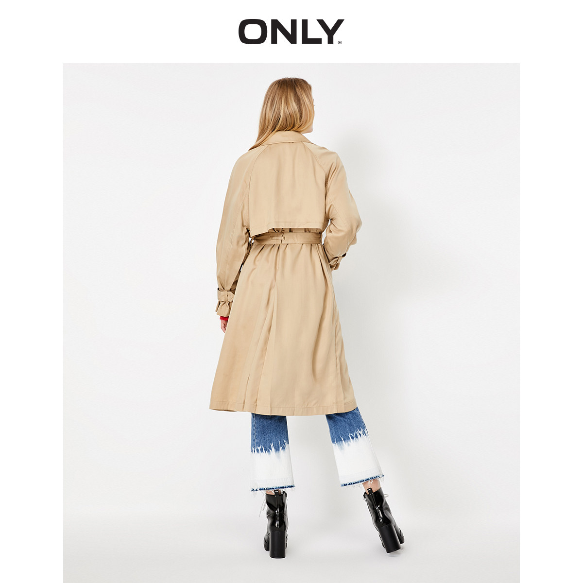 only奥莱清仓秋季新款简约直筒长款 ONLYoutlets店风衣