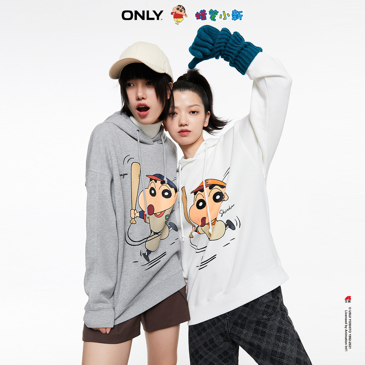 only2021秋季新款蜡笔小新联名卫衣 ONLYoutlets店卫衣/绒衫