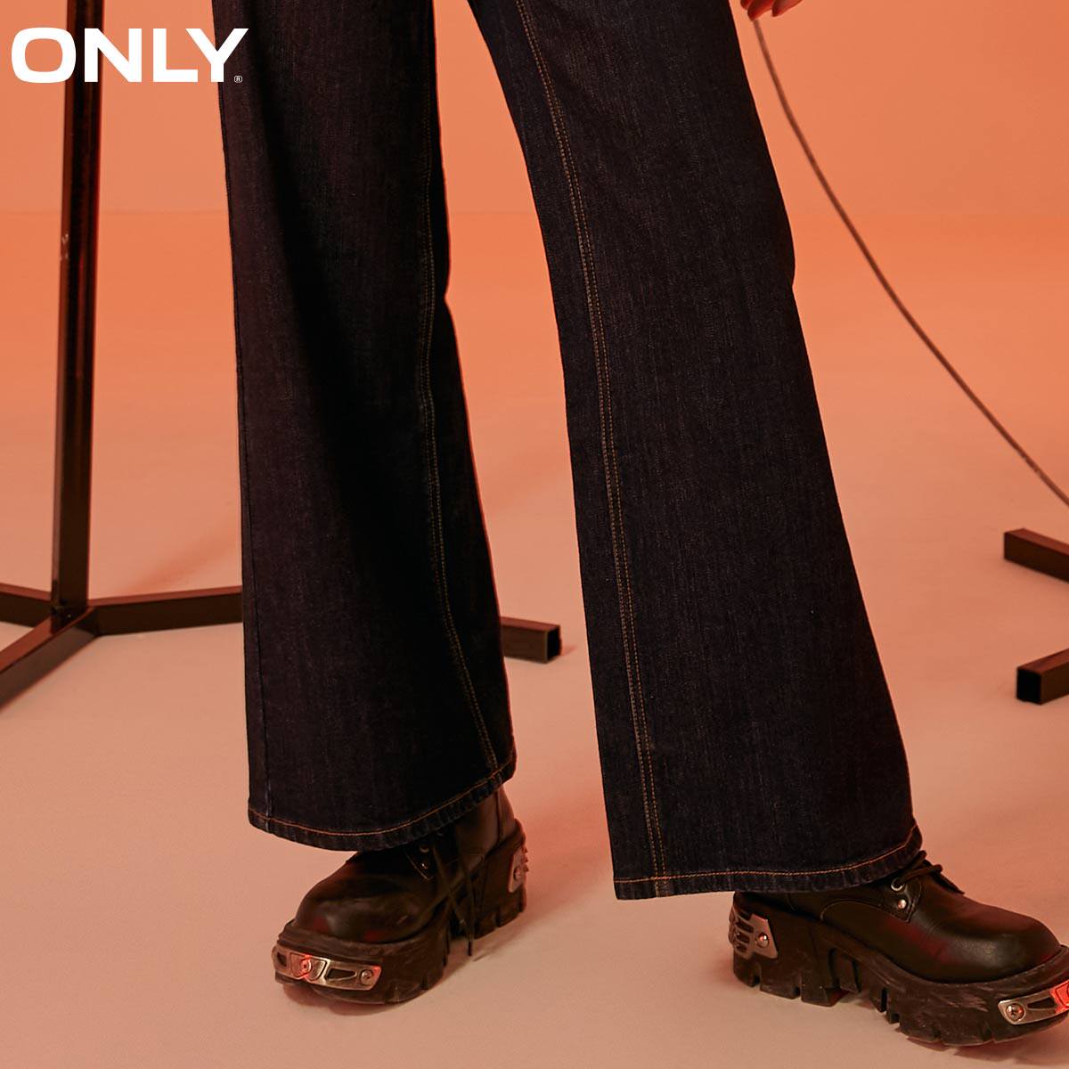 only奥莱春季新款高腰显瘦牛仔裤 ONLYoutlets店牛仔裤