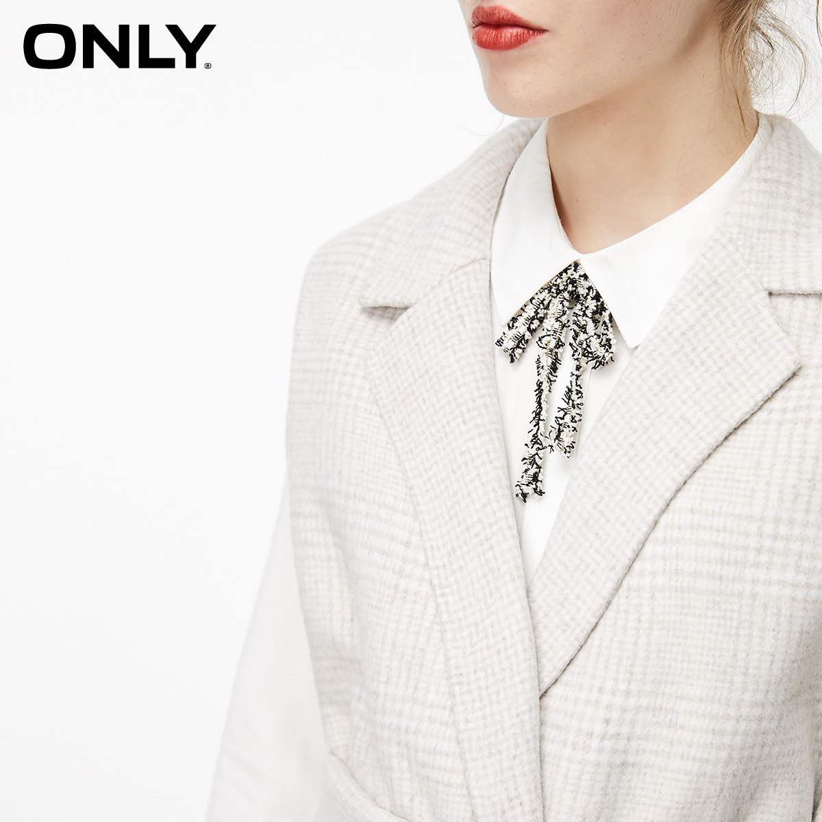 only奥莱秋季新款气质甜美收腰马甲 ONLYoutlets店毛呢外套