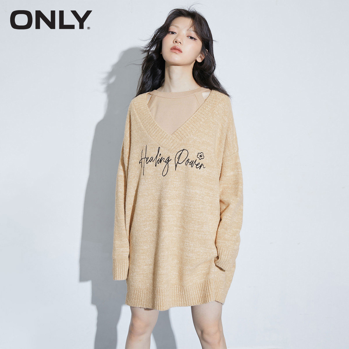 only奥莱春季新款气质宽松连衣裙 ONLYoutlets店连衣裙