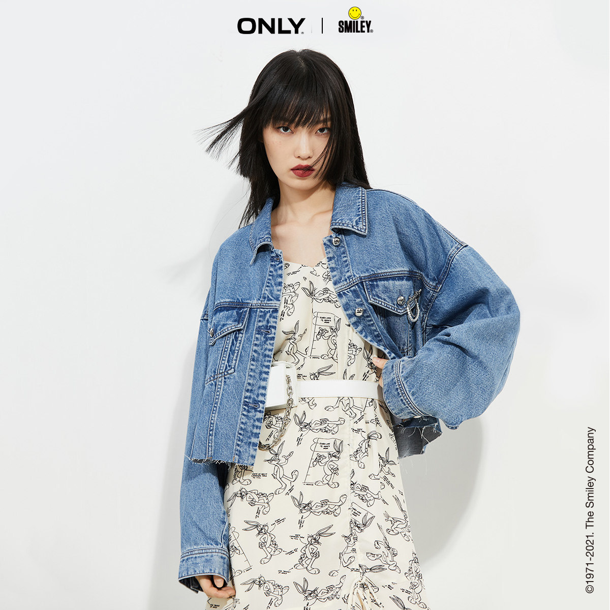 only2021秋季smiley笑脸联名款外套 ONLYoutlets店短外套