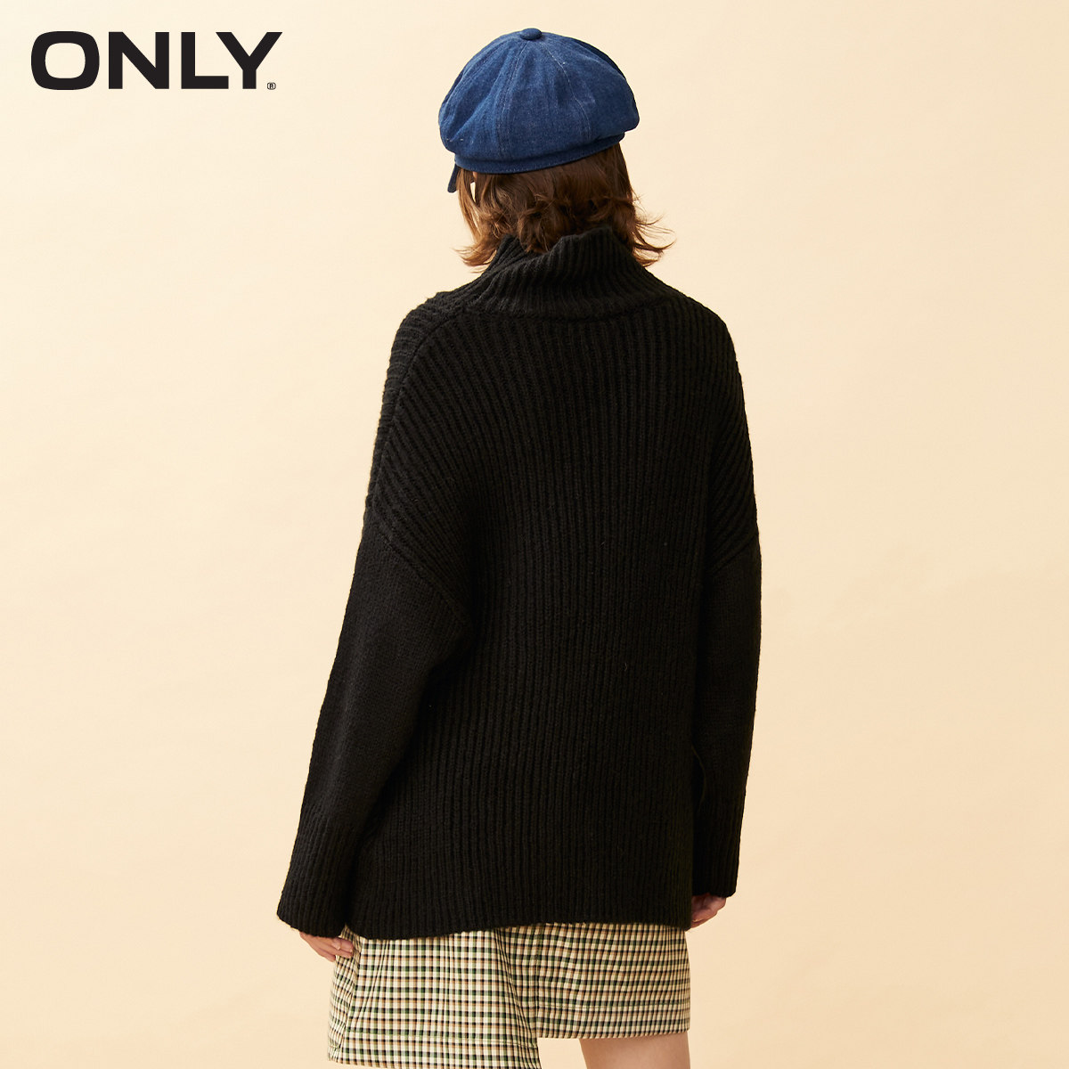 only2021冬季新款高领宽松毛衣 ONLYoutlets店毛针织衫