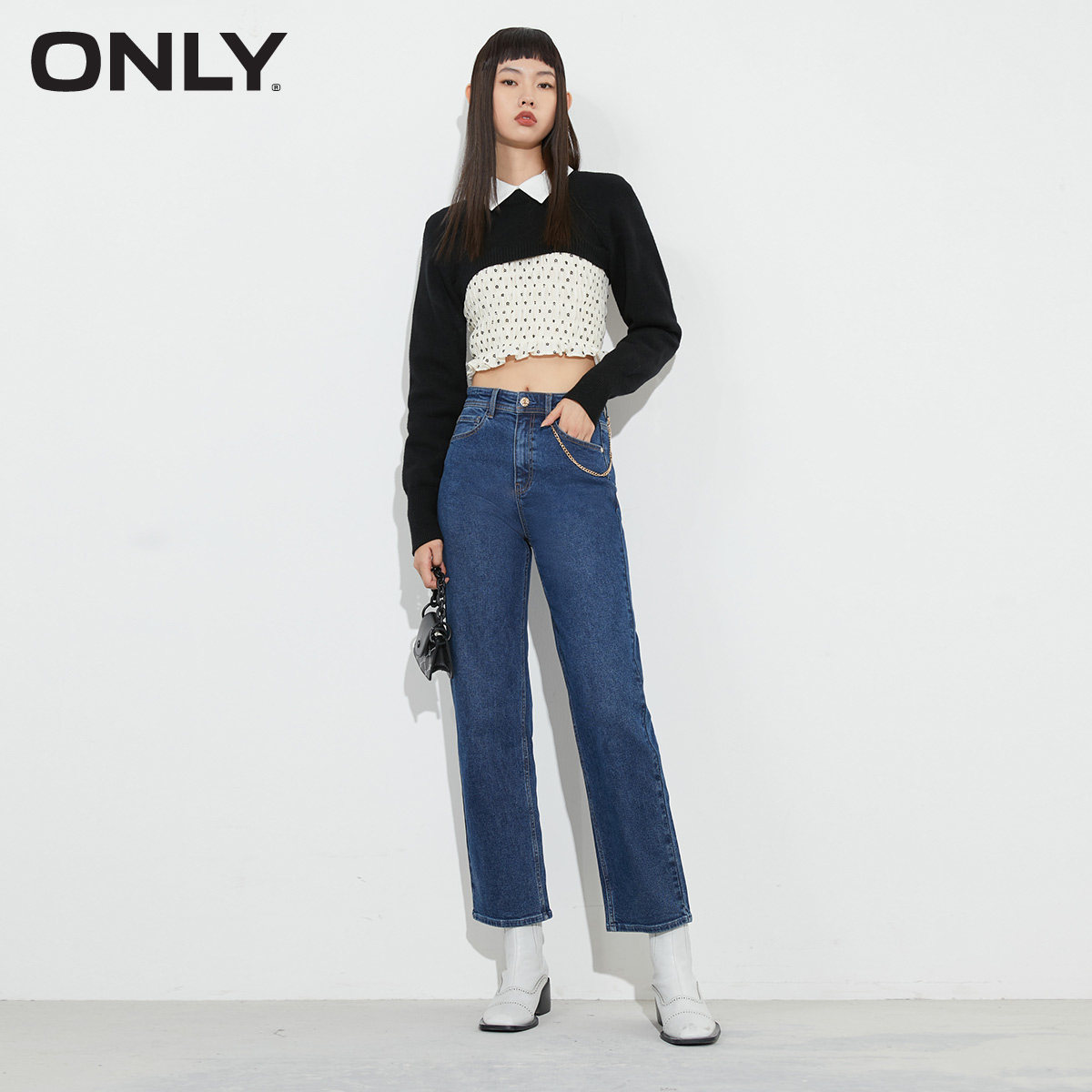 only2021秋季黑科技锌元素牛仔裤 ONLYoutlets店牛仔裤