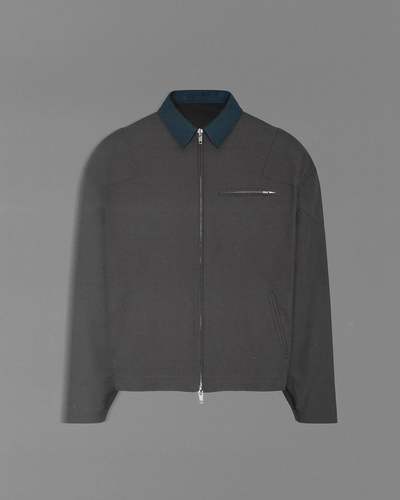 Far archive秋冬新款尼龙垫肩夹克水洗做旧重磅wook vibe拉链外套 - 图3