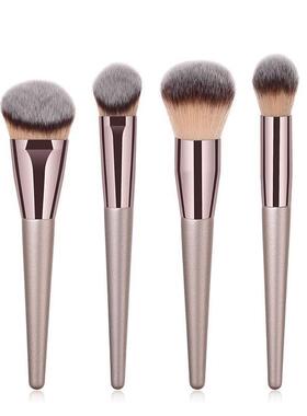 Hot Champagne Makeup Brush Set for Women Cosmetic Foundation
