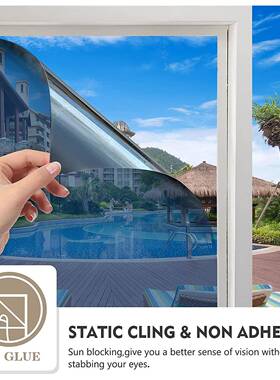 One Way Mirror Window Privacy Film Daytime Anti UV Sun Block