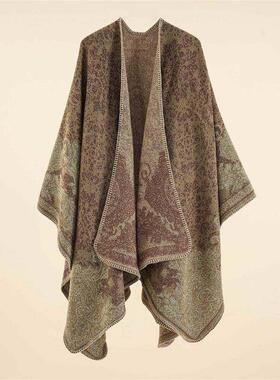 Women cape scarf shawl 空调度假披肩外搭苏格兰斗篷男女款旅游