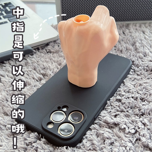 欧美新款恶搞竖中指手机壳三星S24Ultra个性创意S23U可伸缩手指3D立体S22+稀奇古怪Galaxy Note20小众S21潮10 - 图3