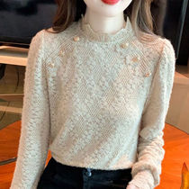 Water Mink Suede Plus Suede Thickened Lace Sweatshirt Small Aroma Ethos Hitch Winter New Shade 100 Hitch Undershirt