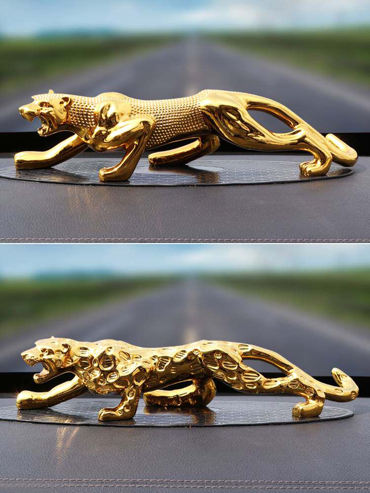 金钱豹汽车摆件车载创意香水豹子饰品高档大气男车内装饰用品大全