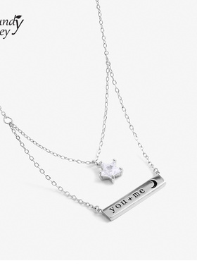 sundyhoney纯银吊坠女五角星项链