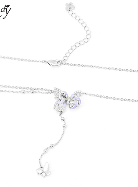 SundyHoney蝴蝶结锻带项链轻奢