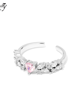 Sundyhoney戒指水钻开口戒挚爱