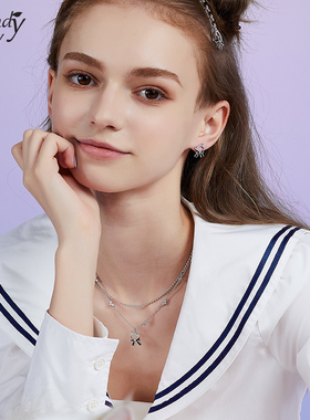 SundyHoney甜美蝴蝶结小熊项链