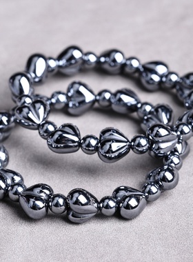 太赫兹爱心屁桃手串天然能量石