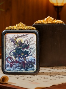 擦擦唐卡绿度母关公招财吊坠