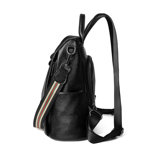 Рюкзак, модная универсальная вместительная и большая кожаная сумка через плечо, из натуральной кожи, коллекция 2021, в корейском стиле, воловья кожа, анти-кража