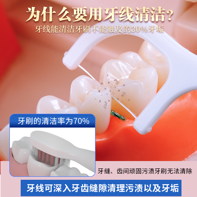 超细高分子细滑牙线棒一次性牙签牙线便携牙线盒牙线签1000支包邮
