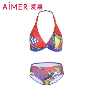爱慕内衣女缤纷羽意比基尼分身泳衣女士泳衣AM672871