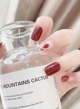 免烤玫瑰半透防水指甲贴纸
