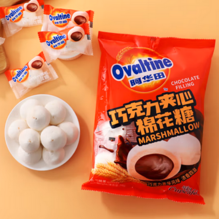 24/6/15 临期 阿华田（Ovaltine）巧克力夹心棉花糖 袋装90g 婚庆 - 图2