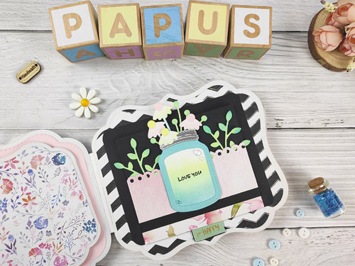 Papus压花机刀模组 基础手账手工scrapbook 奶茶杯花瓶摇摇卡刀模 - 图1