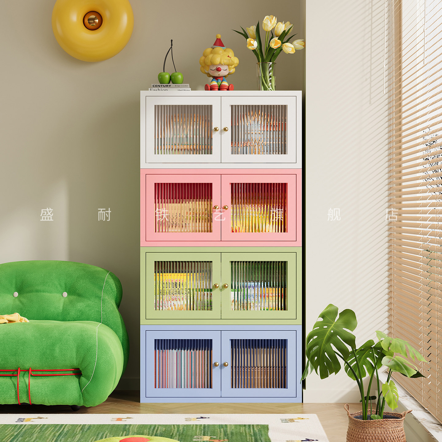 飘窗柜储物柜家用阳台防晒收纳小书柜矮柜卧室窗台自由组合置物架,淘宝优惠券,粉丝福利购,淘宝优惠卷