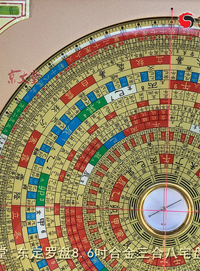 原装东定25层合金八宅新版罗经盘
