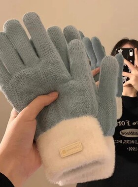 可触屏防寒加厚加绒保暖手套