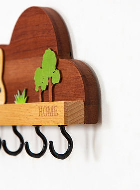 门口放钥匙神器挂免打孔玄关装饰