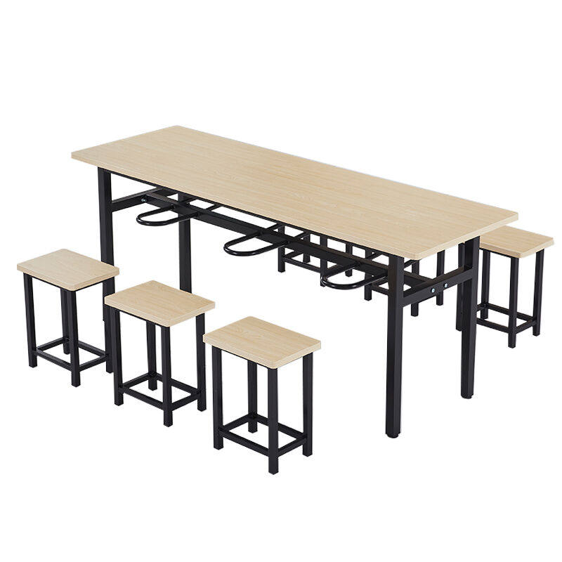 奕多美食堂餐桌椅一桌四凳圆管防火板长方形饭桌学校工厂餐桌YDM-,淘宝优惠券,粉丝福利购,淘宝优惠卷