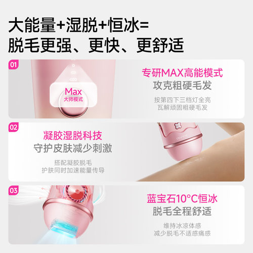 【百补专属】Beautigo美立得奶冻Max冰淇淋蓝宝石脱毛仪院线级 - 图0