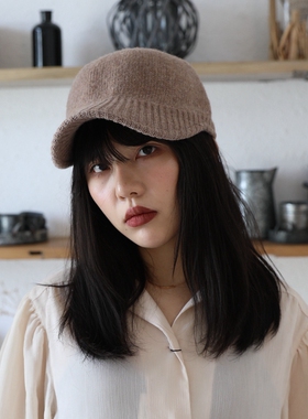 七月林春秋冬羊毛针织休闲帽子