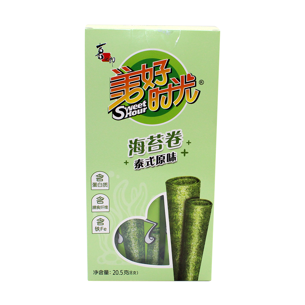 喜之郎美好时光海苔卷20.5克泰式原味 鱿鱼即食营养紫菜零食包邮