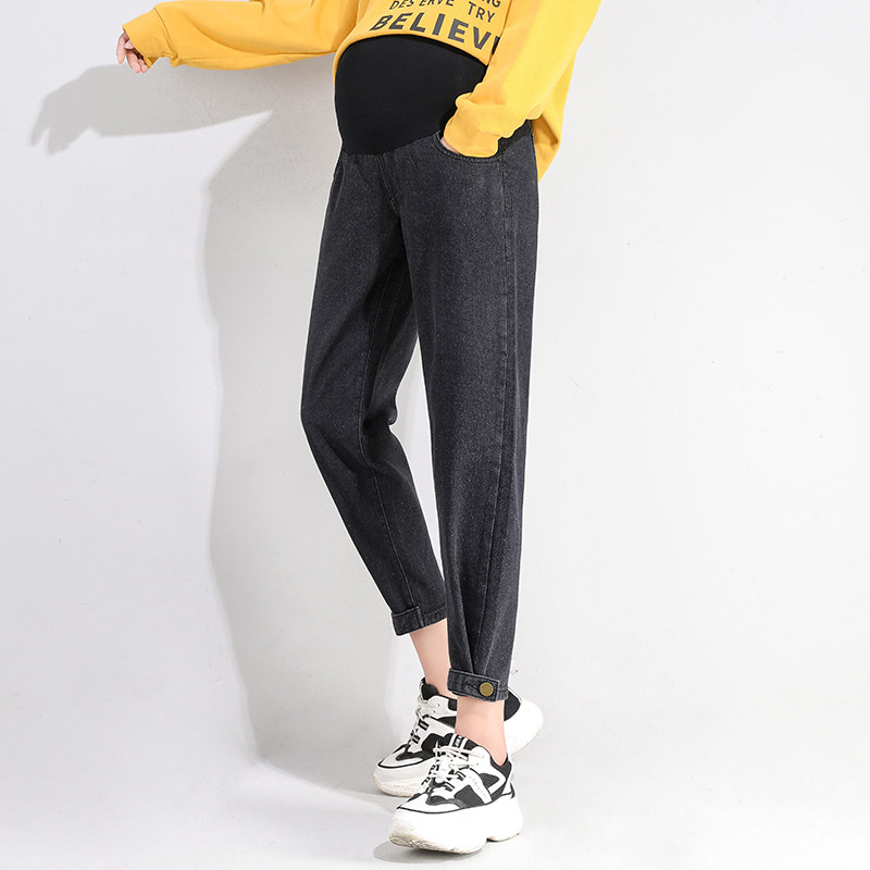 孕妇春秋款哈伦老爹上班时尚牛仔裤 佐美涵孕妇打底裤