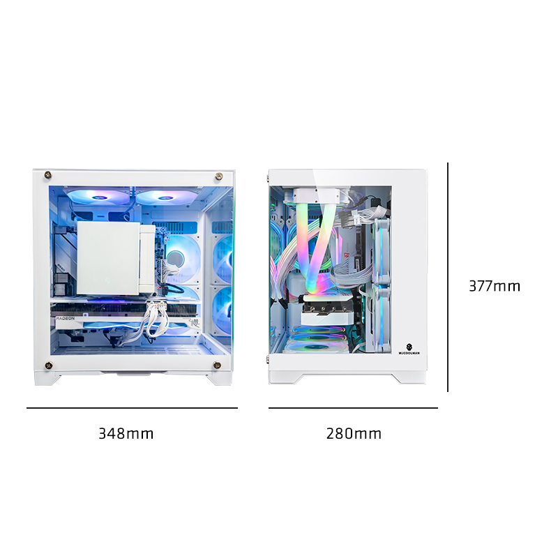 AMD锐龙 R5 7500F/7600X/R7 7700无显卡集显准系统DIY台式机兼容机组装整机电竞游戏办公电脑海景房AMD主机-图3