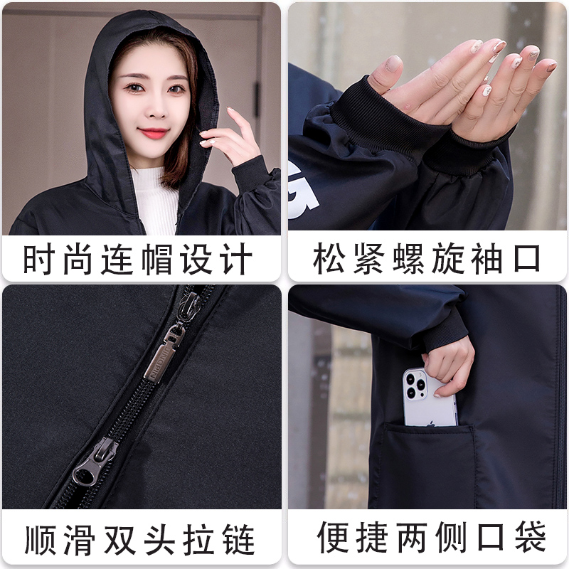 罩衣女新款冬季厨房衣服围裙防水加绒保暖长袖外穿时尚工作服定制