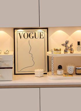 ins玄关摆件化妆品香水置物架口罩钥匙收纳盒入户门口鞋柜装饰品