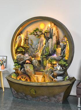 落地式假山喷泉流水摆件水幕墙客厅入口屏风景观阳台办公室财富装
