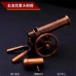 可以发射鞭炮的黄铜大炮摆件桌面装饰软弹枪金属工艺品办公室摆设