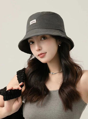 盆帽逛街百搭女四季贴标