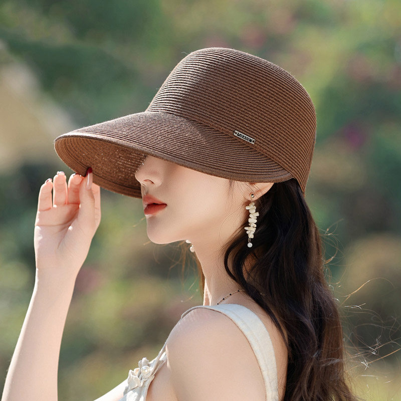 宽沿鸭舌草帽女春夏季旅游度假透气子海边游玩可折叠太阳帽,淘宝优惠券,粉丝福利购,淘宝优惠卷
