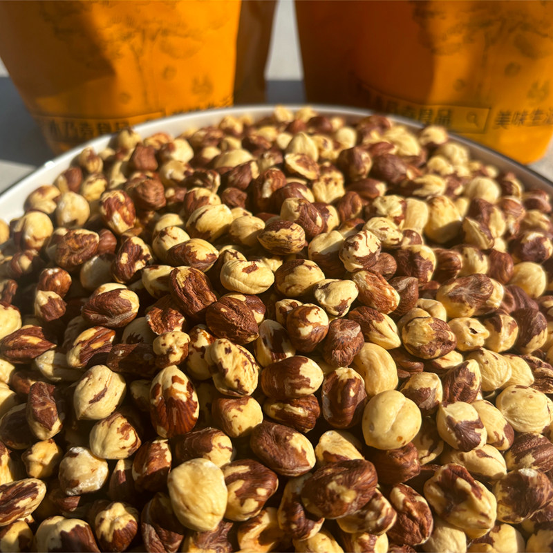 木乃壳榛子仁东北特产原味脱壳榛子仁（13-15mm）笨炒1斤3斤装