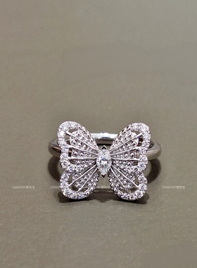 QIANYI仟意珠宝【蝴蝶系列】白鹿同款镀k金锆石满钻镶嵌蝴蝶手链