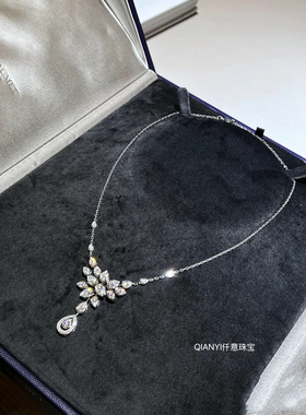 QIANYI仟意【奢华系列】s925银璀璨闪耀星辰晚宴生日名媛千金项链